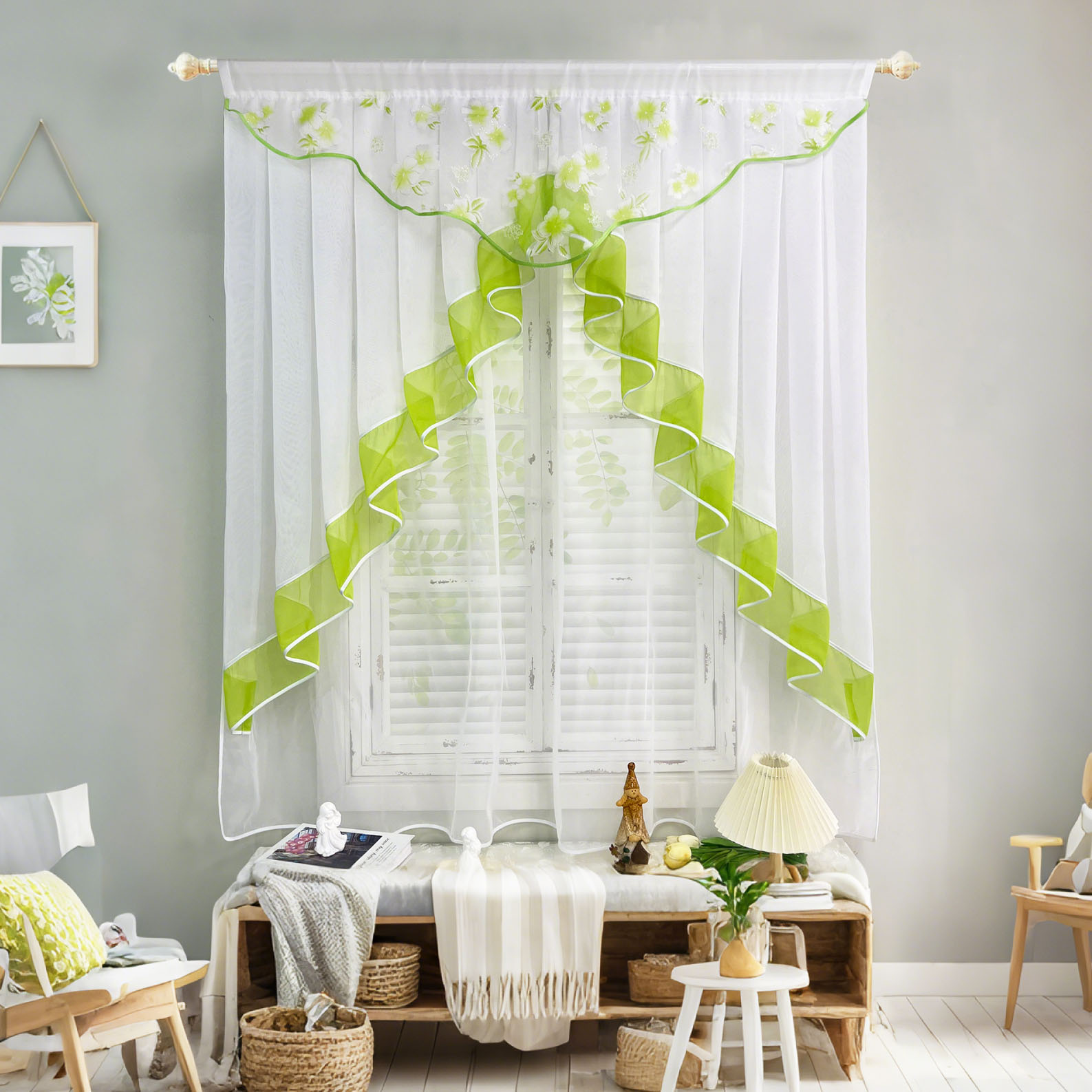 Blossom Print Sheer Curtains S - Home Office Romance recension och pris