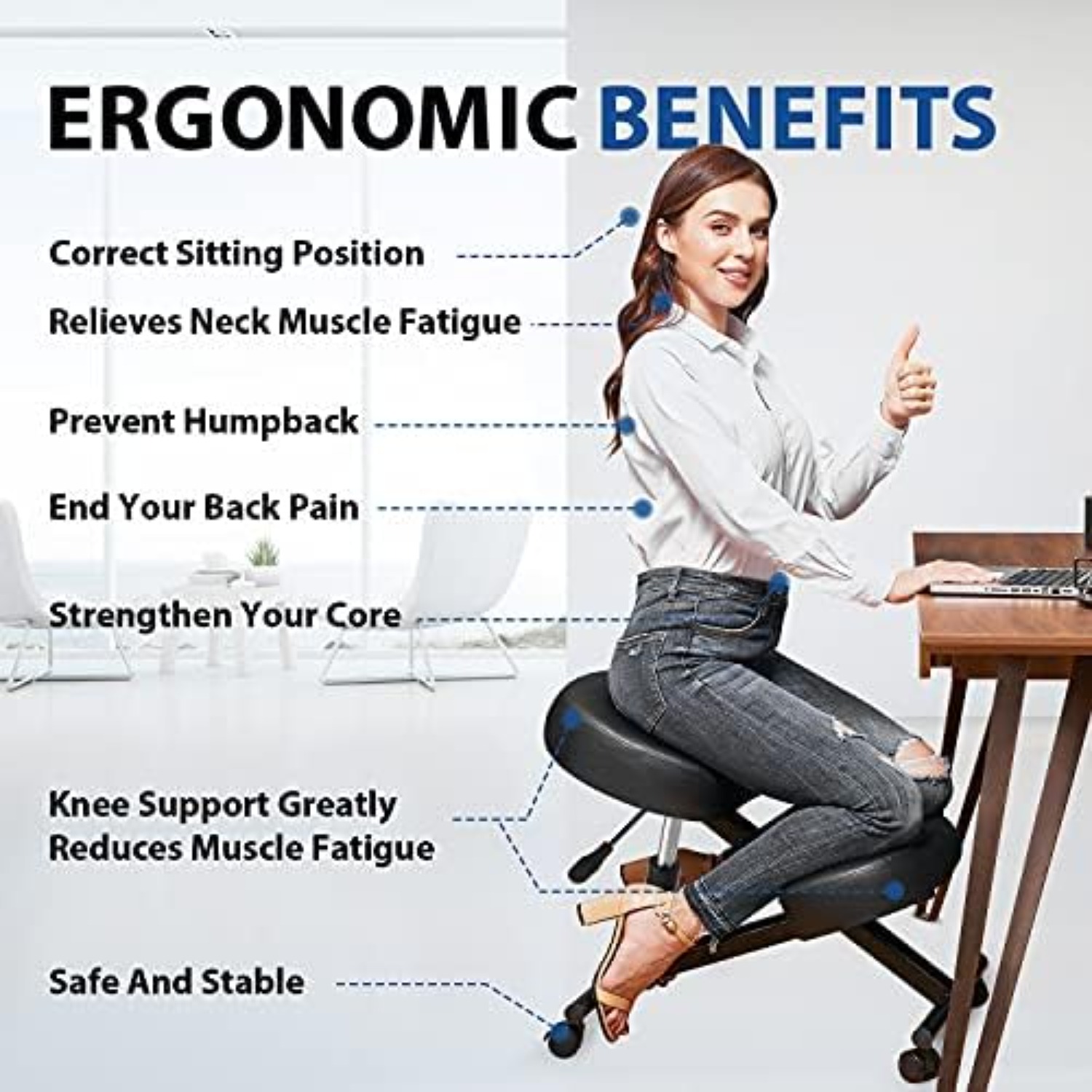 Kneeling Chair Ergonomic for O - Home Office Chair recension och pris