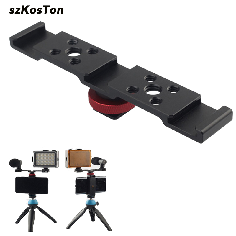 Aluminum Cold Shoe Mount Brack - Monitor Arm Dual recension och pris