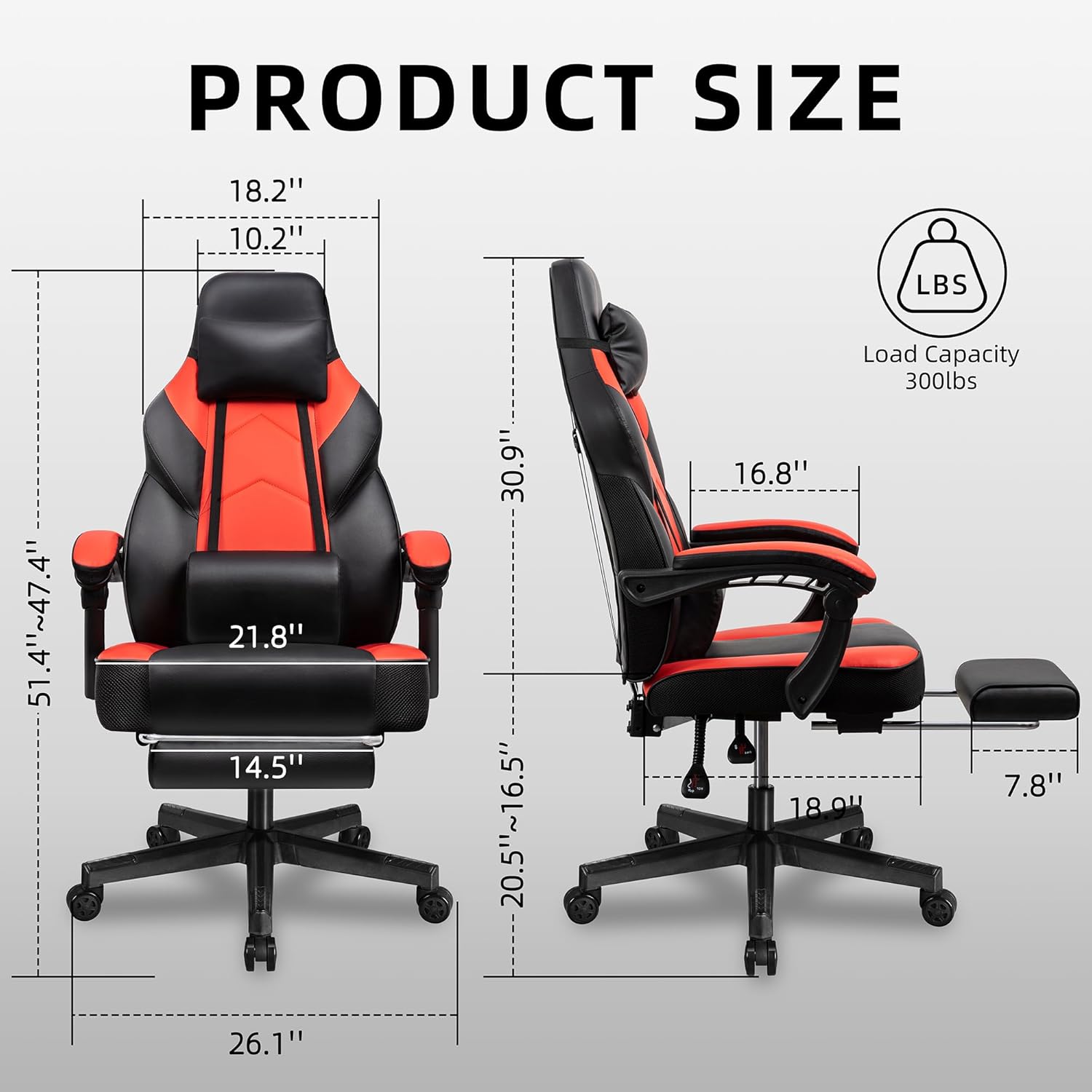 Gaming Chair with Footrest, Ma - Home Office Chair recension och pris