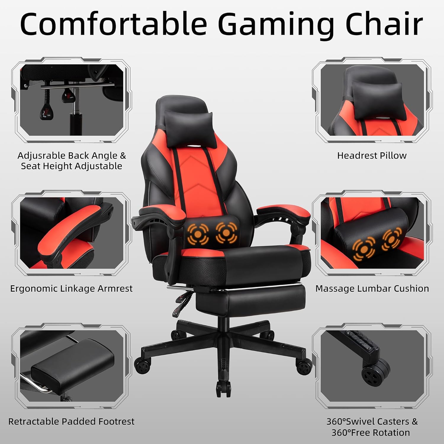 Gaming Chair with Footrest, Ma - Home Office Chair recension och pris