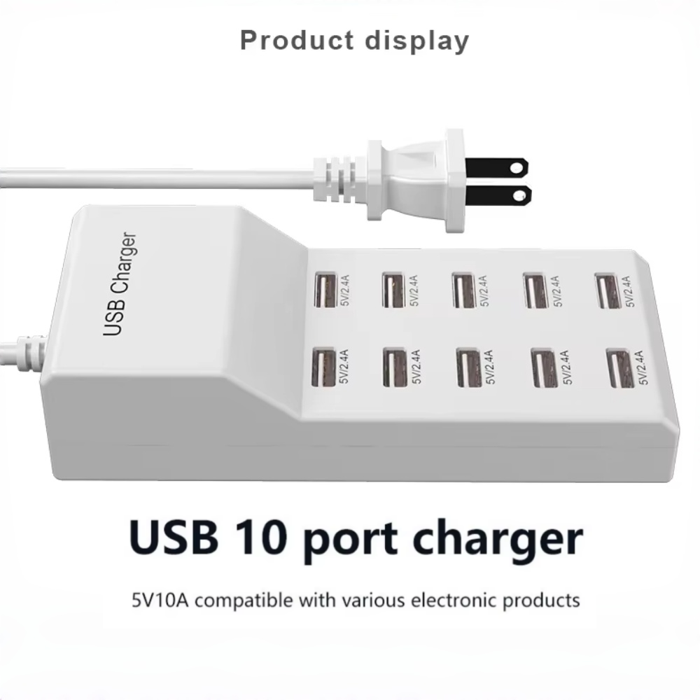 10 Ports USB Hub Fast Charger  - Home Office Of Uk recension och pris