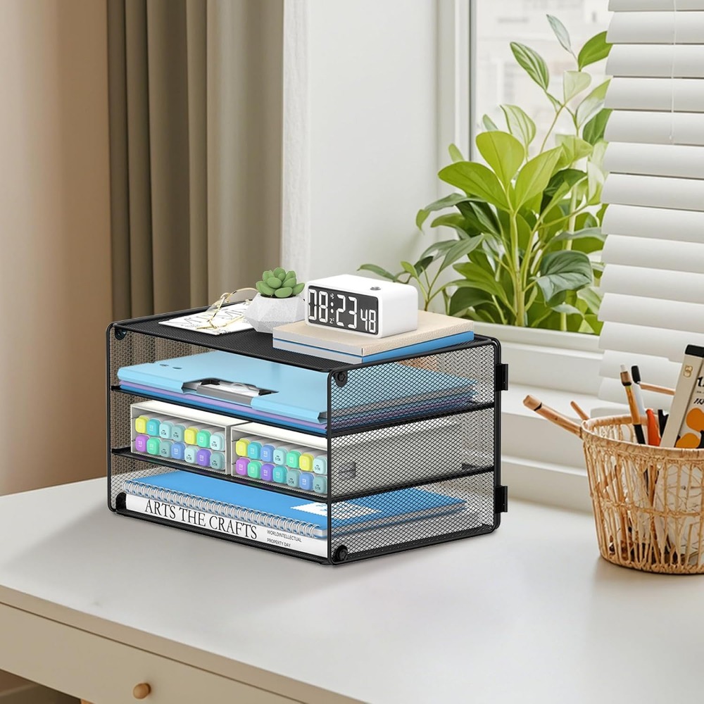 3-Tier Mesh Letter Tray for De - Letter Tray Desk recension och pris