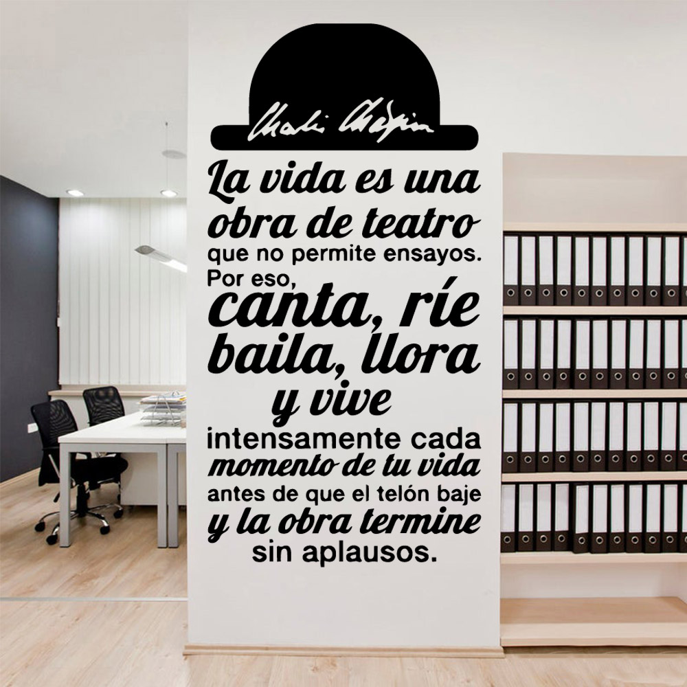 1 pc Spanish Motivational text - Home Office Wallpaper recension och pris
