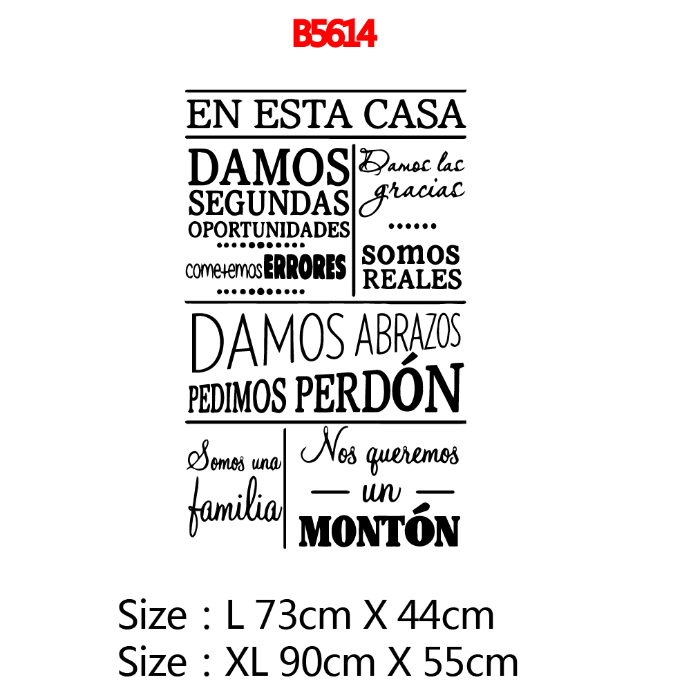 1 pc Spanish Motivational text - Home Office Wallpaper recension och pris