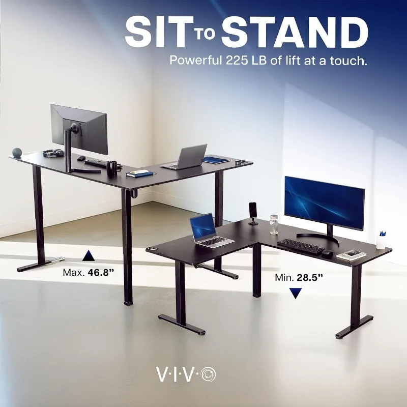 VIVO Corner Standing Desk Reve - Home Office Vivo recension och pris