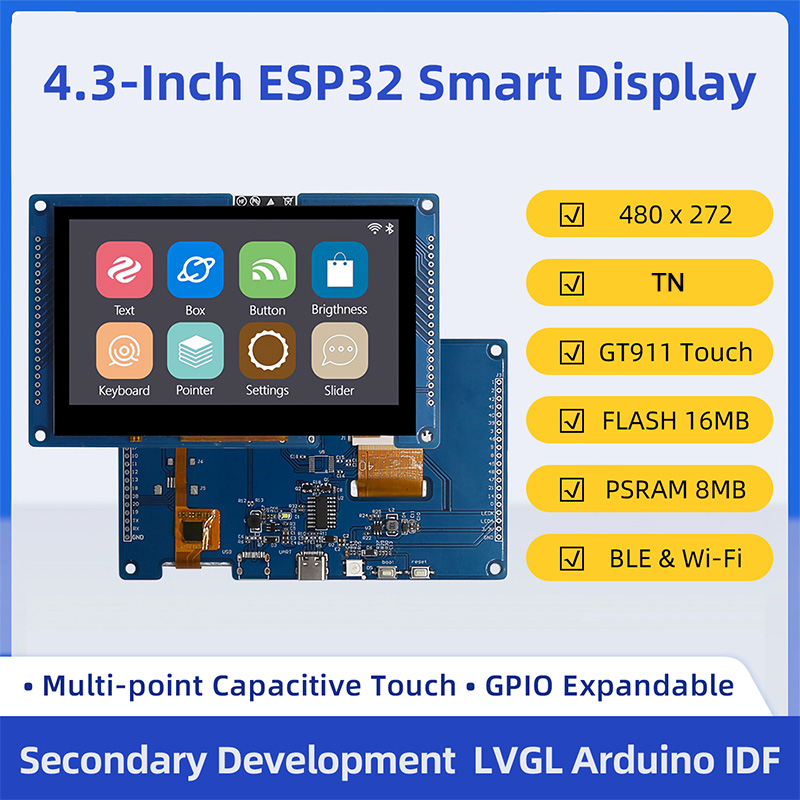 ESP32 S3 4.3 Inch 480*272 Capa - Monitor Arm Dual recension och pris
