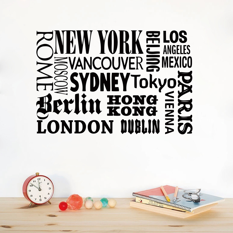 New York London Paris Quote wa - Home Office Quotes recension och pris