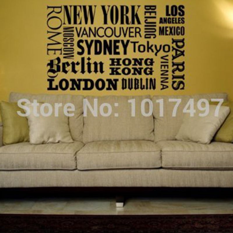 New York London Paris Quote wa - Home Office Quotes recension och pris