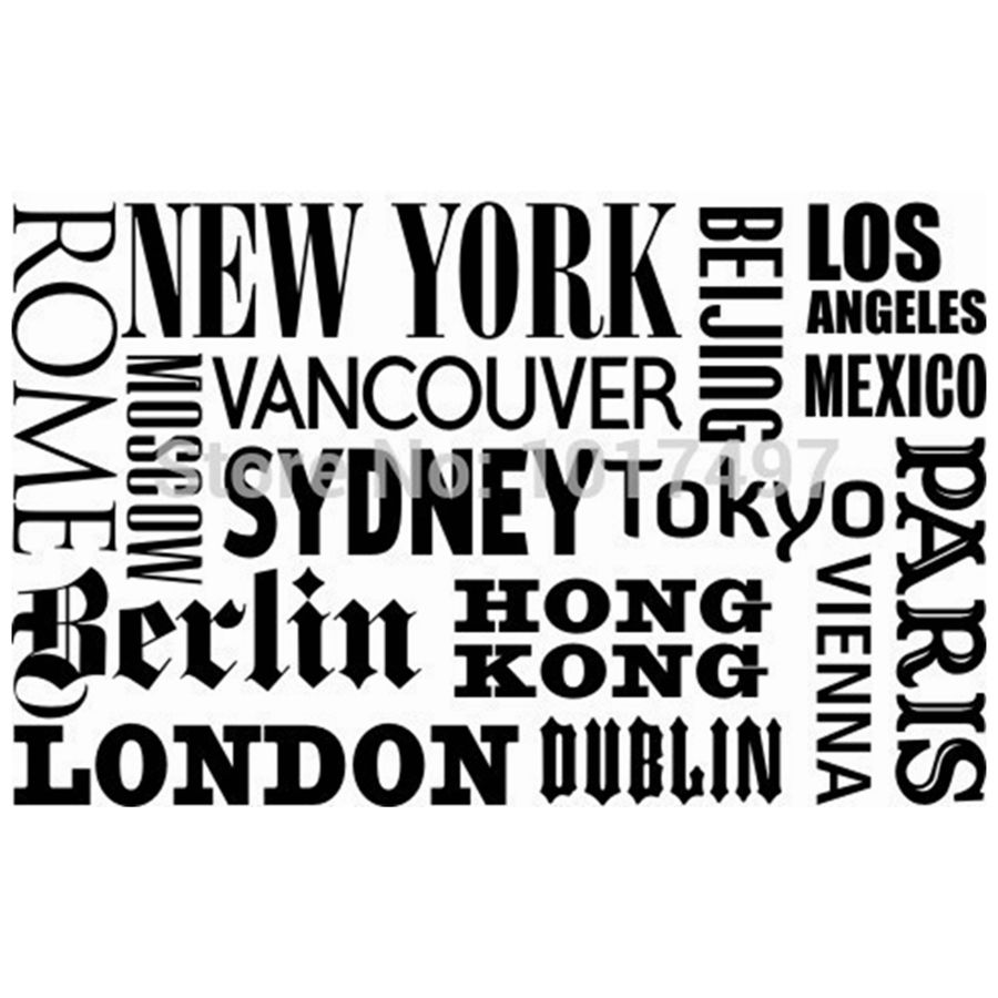 New York London Paris Quote wa - Home Office Quotes recension och pris