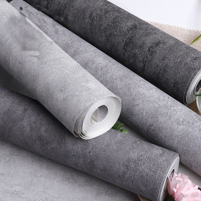 Cement Gray Peel & Stick Wallp - Home Office Wallpaper recension och pris