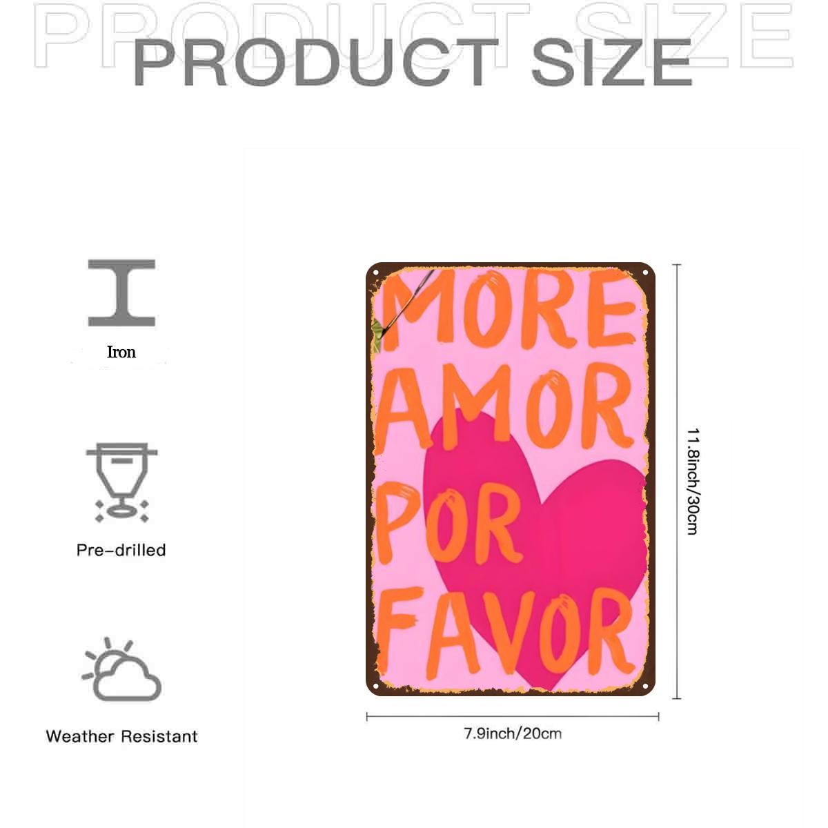 More Amor Por Favor Pink Heart - Home Office Quotes recension och pris
