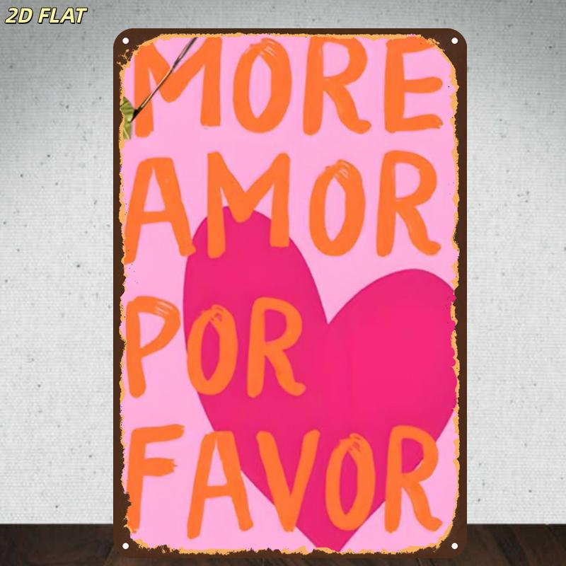 More Amor Por Favor Pink Heart - Home Office Quotes recension och pris