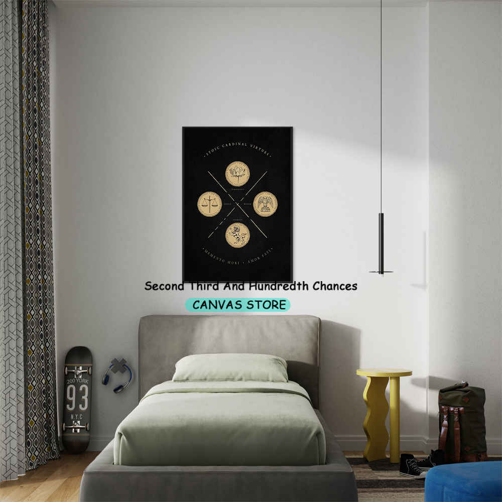 Golden Stoic Motivation Quotes - Home Office Quotes recension och pris