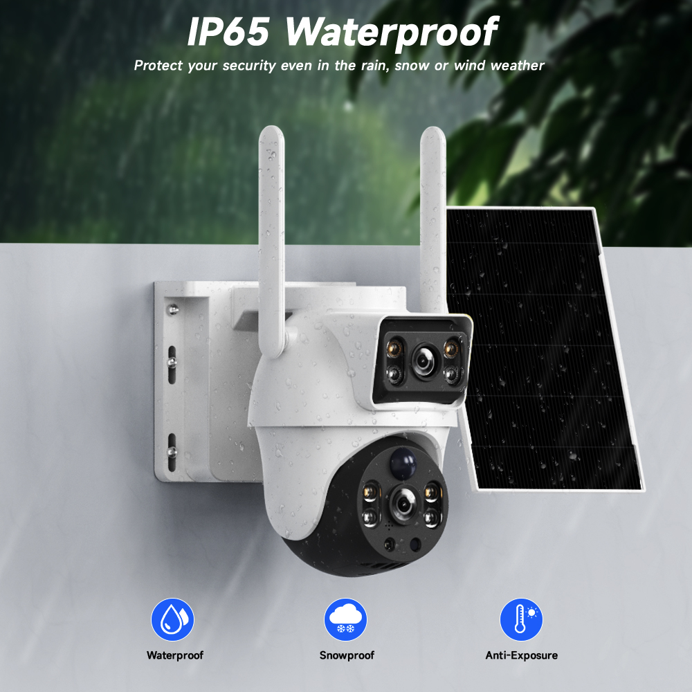 WiFi Solar Camera Dual Lenses  - Home Office Zoom recension och pris