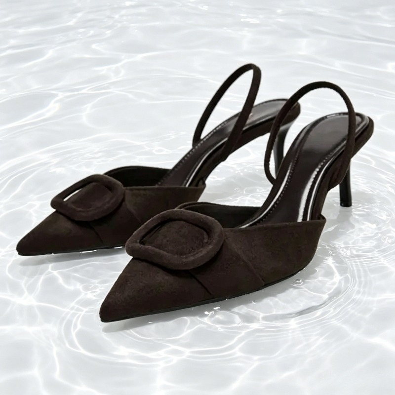 Coffee Faux Suede High-heel Sa - Home Office Makeover recension och pris