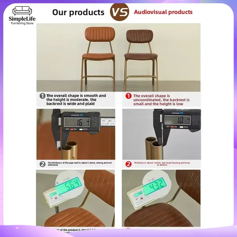 Iron Retro Dining Chair Indust - Home Office Industrial Style recension och pris