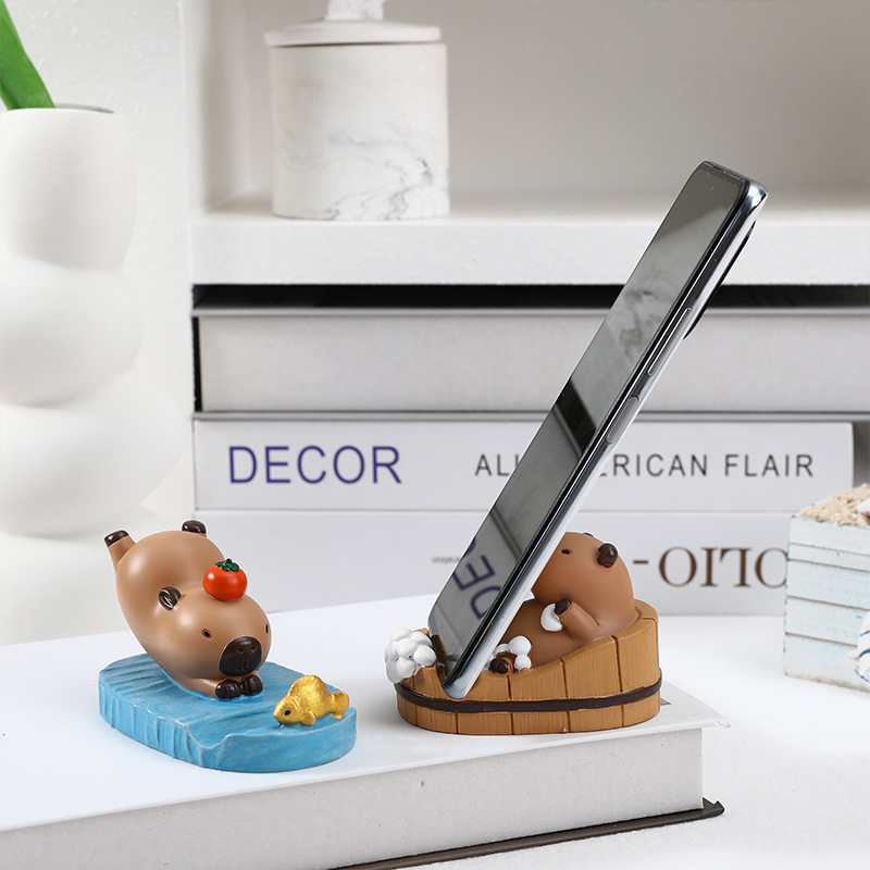 Kawaii Capybara Phone Stand Ca - Home Office Phone Number recension och pris